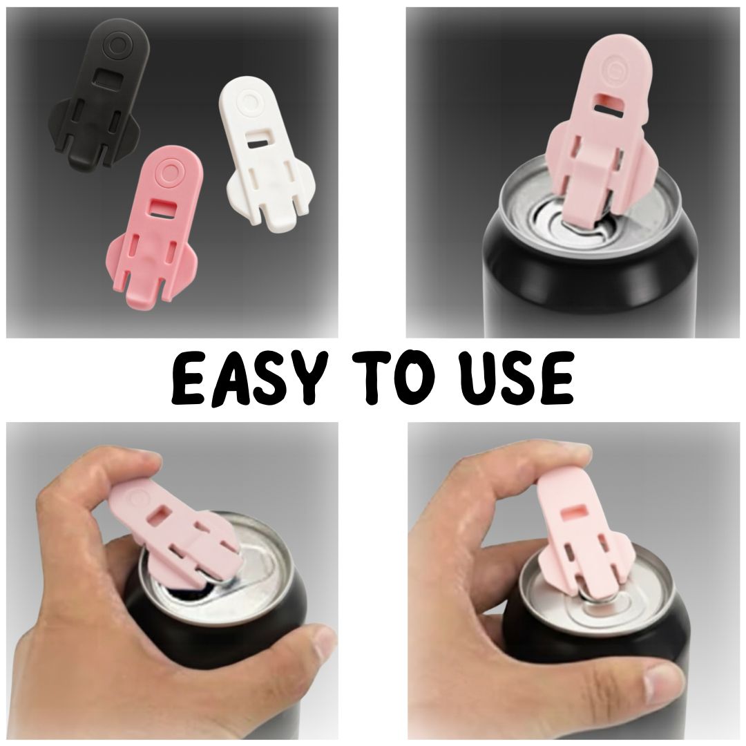FAT7A® Drink-Saving Can Opener – Deluxe 3‑Color Manual Shield for Spill - 3 PCS SET !